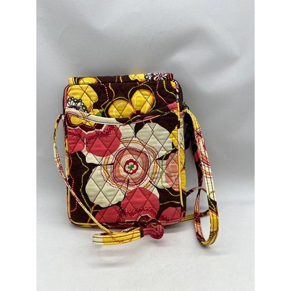 Vera Bradley Mini Hipster Floral Quilt Crossbody Purse in Buttercup Coral Print - Picture 2 of 6